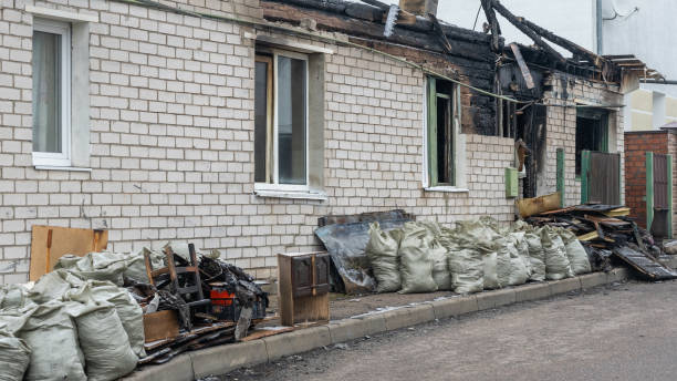 Professional Fire Damage Removal technician working in Flower Mound, TX